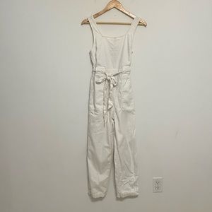 White and Tan American Eagle Outfitters Overalls Size XS